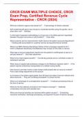 CRCR EXAM MULTIPLE CHOICE, CRCR Exam Prep, Certified Revenue Cycle Representative - CRCR (2024)