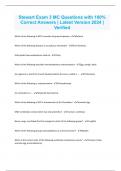 Stewart Exam 3 MC Questions with 100&percnt; Correct Answers &vert; Latest Version 2024 &vert; Verified