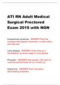 ATI RN Adult Medical  Surgical Proctored  Exam 2019 with NGN