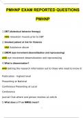 PMHNP Exam Reported Questions and Verified Answers &lpar;2024 &sol; 2025&rpar;&sol; A&plus; GRADE