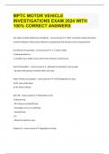  MOTOR VEHICLE LAW MPTC EXAM 2024 WITH 100&percnt; CORRECT ANSWERS