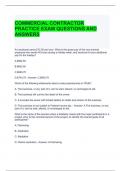 COMMERCIAL CONTRACTOR PRACTICE EXAM QUESTIONS AND ANSWERS
