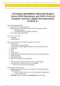 ATI FINAL MATERNAL HEALTH EXAM 3 Latest 2023 Questions and 100% Correct Complete Answers, Highly Recommended, Graded A+.docx