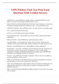 USPS Window Clerk Test Prep Exam Questions With Verified Answers