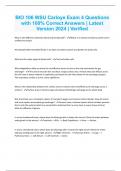 BIO 106 WSU Carloye Exam 4 Questions with 100% Correct Answers | Latest Version 2024 | Verified