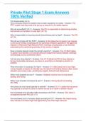 Private Pilot Stage 1 Exam Answers 100&percnt; Verified