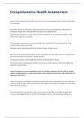 Comprehensive Health Assessment exam 2024 with 100&percnt; correct answers