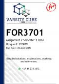FOR3701 Assignment 2 (DETAILED ANSWERS) Semester 1 2024 - DISTINCTION GUARANTEED