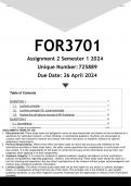  FOR3701 Assignment 2 (ANSWERS) Semester 1 2024 - DISTINCTION GUARANTEED.