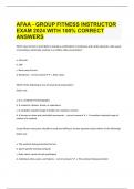 AFAA - GROUP FITNESS INSTRUCTOR EXAM 2024 WITH 100% CORRECT ANSWERS
