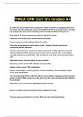 YMCA CPR Cert Q's Graded A+
