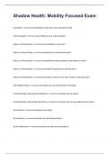 Shadow Health&colon; Mobility Focused Exam 2024 with 100&percnt; correct answers