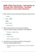 QMB 3302 Final Exam &ndash; University of Florida &lpar;UF&rpar; 2025&sol;2026 &vert; Verified QueAccuratestions & 