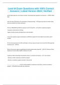 Lead IA Exam Questions with 100&percnt; Correct Answers &vert; Latest Version 2024 &vert; Verified