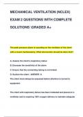 MECHANICAL VENTILATION (NCLEX)  EXAM 2 QUESTIONS WITH COMPLETE  SOLUTIONS GRADED A+