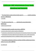 California ARF Administrator Exam Study Questions and Answers (2024 / 2025) Updated (Verified Answers)