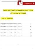 2023 NGN ATI FUNDAMENTALS PROCTORED EXAM (VERSION 1, 2, 3, 4, 5,) WITH NGN QUESTIONS AND VERIFIED ANSWERS & RATIONALES / A+ GRADE