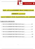 2023 NGN ATI LEADERSHIP PROCTORED EXAM VERSION (1,2,3,4,5,6) WITH NGN QUESTIONS AND VERIFIED ANSWERS / A+ GRADE (VERIFIED EXAM'S)
