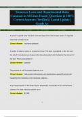 Tennessee Laws and Departmental Rules  Common to All Lines Exam &vert; Questions & 100&percnt;  Correct Answers &lpar;Verified&rpar; &vert; Latest Update &vert;  GradeA&plus;