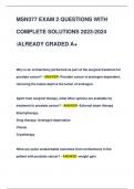 MSN377 EXAM 2 QUESTIONS WITH  COMPLETE SOLUTIONS 2023-2024  ALREADY GRADED A+