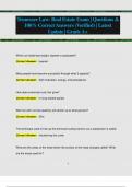 Tennessee Law- Real Estate Exam &vert; Questions &  100&percnt; Correct Answers &lpar;Verified&rpar; &vert; Latest  Update &vert; GradeA&plus; 