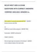 NCLEX NEXT GEN 2&period;0 EXAM  QUESTIONS WITH CORRECT ANSWERS  VERIFIED 2023-2024 &period;GRADED A&plus;&period;