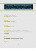 Tennessee Written State Board Exam Prep  &lpar;Esthetician&rpar; Exam &vert; Questions & 100&percnt; Correct  Answers &lpar;Verified&rpar; &vert; Latest Update &vert; GradeA&plus; 