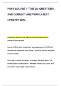 RNFA COURSE 1 TEST 2b QUESTIONS  AND CORRECT ANSWERS LATEST  UPDATES 2024&period;