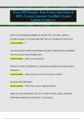 Texas DPS Practice Tests Exam &vert; Questions &  100&percnt; Correct Answers &lpar;Verified&rpar; &vert; Latest  Update &vert; GradeA&plus; 