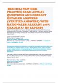  HESI 2024 NEW HESI PRACTICE EXAM ACTUAL QUESTIONS AND CORRECT DETAILED ANSWERS &lpar;VERIFIED ANSWERS&rpar; WITH RATIONALES&vert;ALREADY 100&percnt; GRADED A&plus; BY EXPERTS 