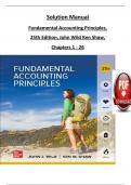 Solution Manual for Fundamental Accounting Principles, 25th Edition by John Wild & Ken Shaw, Verified Chapters 1 - 26, Complete Newest Version