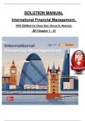 Solution Manual for International Financial Management, 10th Edition, 2024 By Cheol Eun, Bruce G. Resnick, Verified Chapters 1 - 21, Complete Newest Version