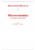 Solutions Manual for Microeconomics 17th Canadian Edition By Christopher Ragan (All Chapters, 100% Original Verified, A+ Grade)