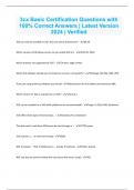 3cx Basic Certification Questions with 100&percnt; Correct Answers &vert; Latest Version 2024 &vert; Verified
