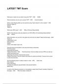 LATEST TMT Exam  Questions Graded And Rated 100&percnt; With Correct Answers