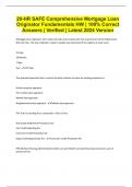 Mortgage Loan Originator Bundled Resources with Complete Solution &vert; Expert Verified 2024&sol;2025 &vert; Guaranteed Success