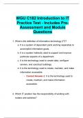 WGU C182 Introduction to IT Practice Test - Includes Pre-Assessment and Module Questions