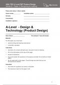 A-Level&Tab;- Design & Technology &lpar;Product Design&rpar;
