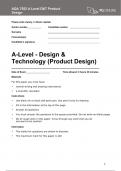 A-Level - Design & Technology &lpar;Product Design&rpar;