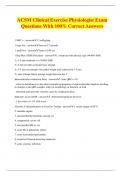 ACSM Clinical Exercise Physiologist Exam Questions With 100% Correct Answers