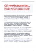 ATI Proctored Fundamentals Exam ACTUAL EXAM QUESTIONS AND CORRECT  DETAILED ANSWERS &lpar;VERIFIED ANSWERS&rpar;  &vert;ALREADY GRADED A&plus;&vert;&vert;NEWEST VERSION