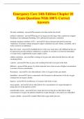 Emergency Care 14th Edition Chapter 10 Exam Questions With 100% Correct Answers
