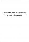 Test Bank For Community Public Health Nursing 7th Edition by Mary A. Nies, Melanie McEwen | Complete Guide