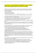 Varcarolis Ch 1 Mental Health & Mental Illness Exam 1 Updated with Correct Questions and Answers 100% A+ Graded