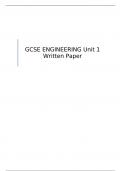 GCSE ENGINEERING Unit 1 Written Paper   QUESTION PAPER FOR JUNE 2023