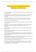 Interpersonal Communication Exam Questions And Answers