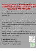 Adult Health Exam 3 300 QUESTIONS AND ANSWERS 2024 Adult Health Exam 3 300 QUESTIONS AND Adult Health Exam 3 300 QUESTIONS AND ANSWERS 2024 Adult Health Exam 3 300 QUESTIONS AND ANSWERS