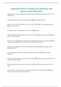 Ambulance Drivers Written Test Questions And Answers 2024 Study Quiz
