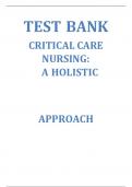TEST BANK FOR CRITICAL CARE NURSING A HOLISTIC APPROACH 11TH EDITION MORTON FONTAINE