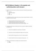 EMT-B Midterm Chapters 1-23 complete and  verified Questions with Answers